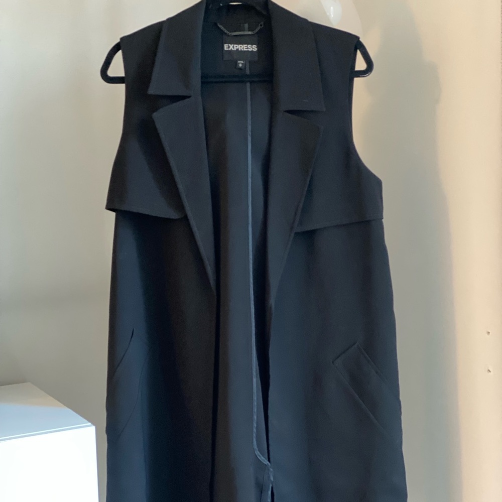 Express Black Long Vest